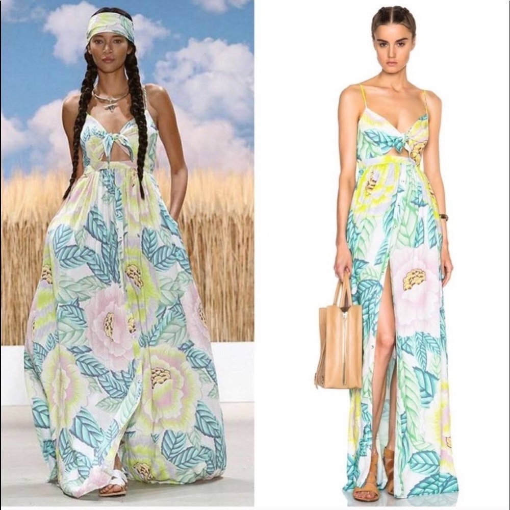 Hibiscus palm print Mara Hoffman dress size 0